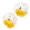 Barrettes pour fille avec pétales blancs et jaunes