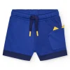 Bermuda bleue pour garçon avec cordon jaune