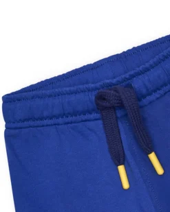 Bermuda bleue pour garçon avec cordon jaune
