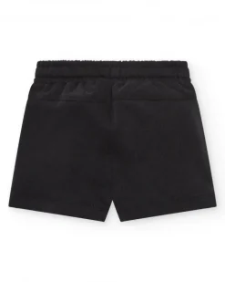 Bermuda noire pour garçon avec taille ajustable