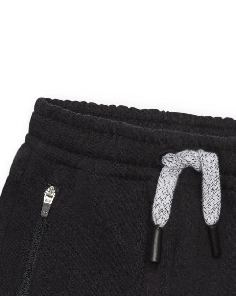 Bermuda noire pour garçon avec taille ajustable