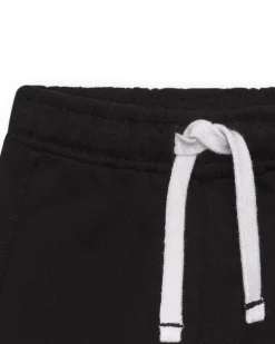 Bermuda noire pour garçon avec cordon blanc ajustable