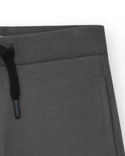 Bermudas pour garçon en gris avec taille ajustable et poches