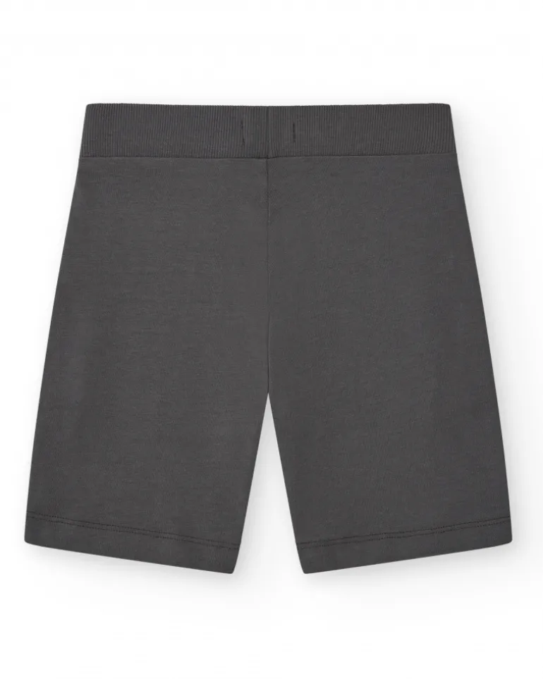 Bermudas pour garçon en gris avec taille ajustable et poches
