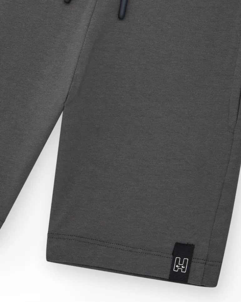 Bermudas pour garçon en gris avec taille ajustable et poches