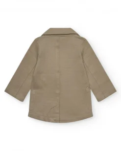 Blazer beige pour garçon avec fermeture à deux boutons et poches