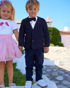 Blazer bleu marine pour garçon avec fermeture à deux boutons