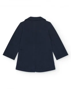 Blazer bleu marine pour garçon avec fermeture à deux boutons