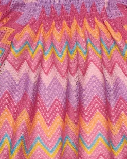 Blouse pour fille multicolore imprimée avec manches trois-quarts.