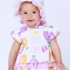 Bonnet plat pour fille couleur blanche