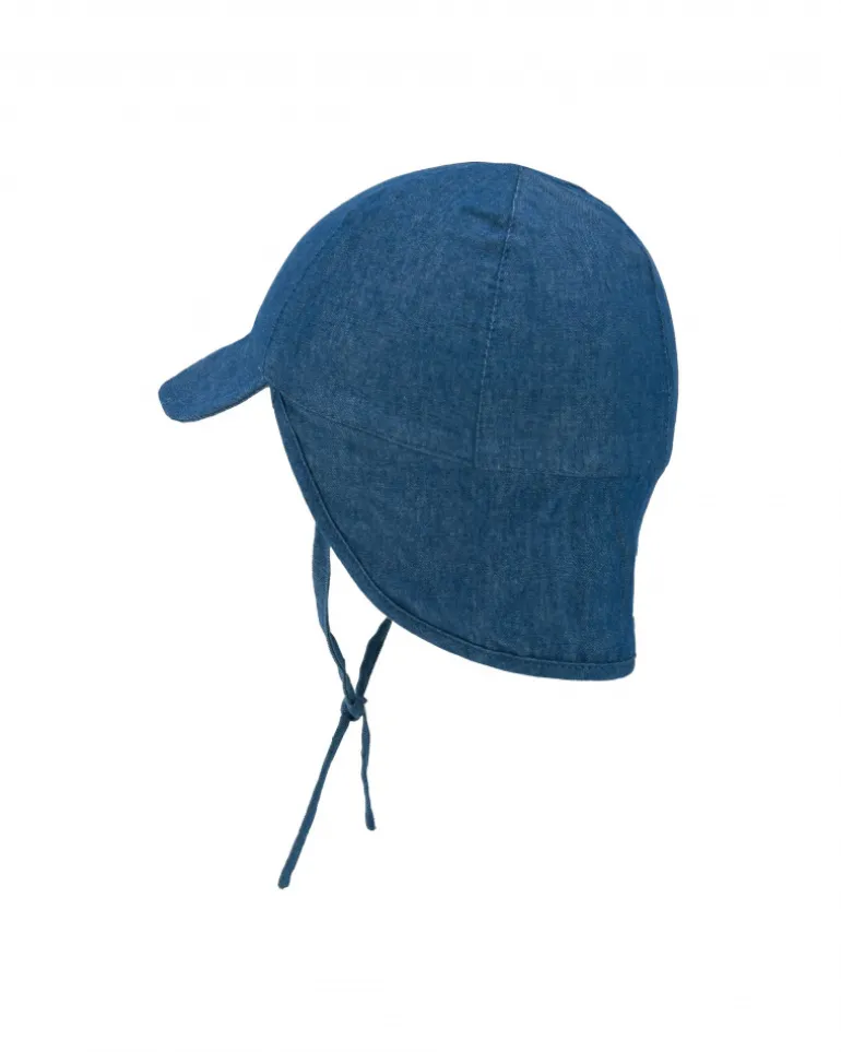 Bonnet pour garçon avec imprimé de poissons en rouge et bleu