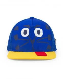 Casquette bleue pour garçon avec visage d’animal et fermeture ajustable