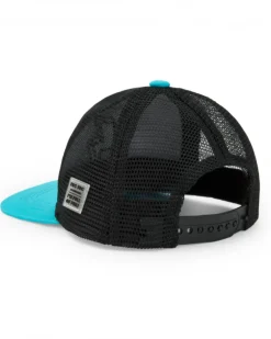 Casquette noire pour garçon avec détails bleus et jaunes et éclair frontal