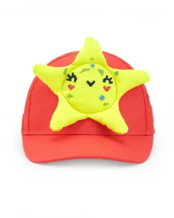 Casquette rose pour fille avec étoile jaune