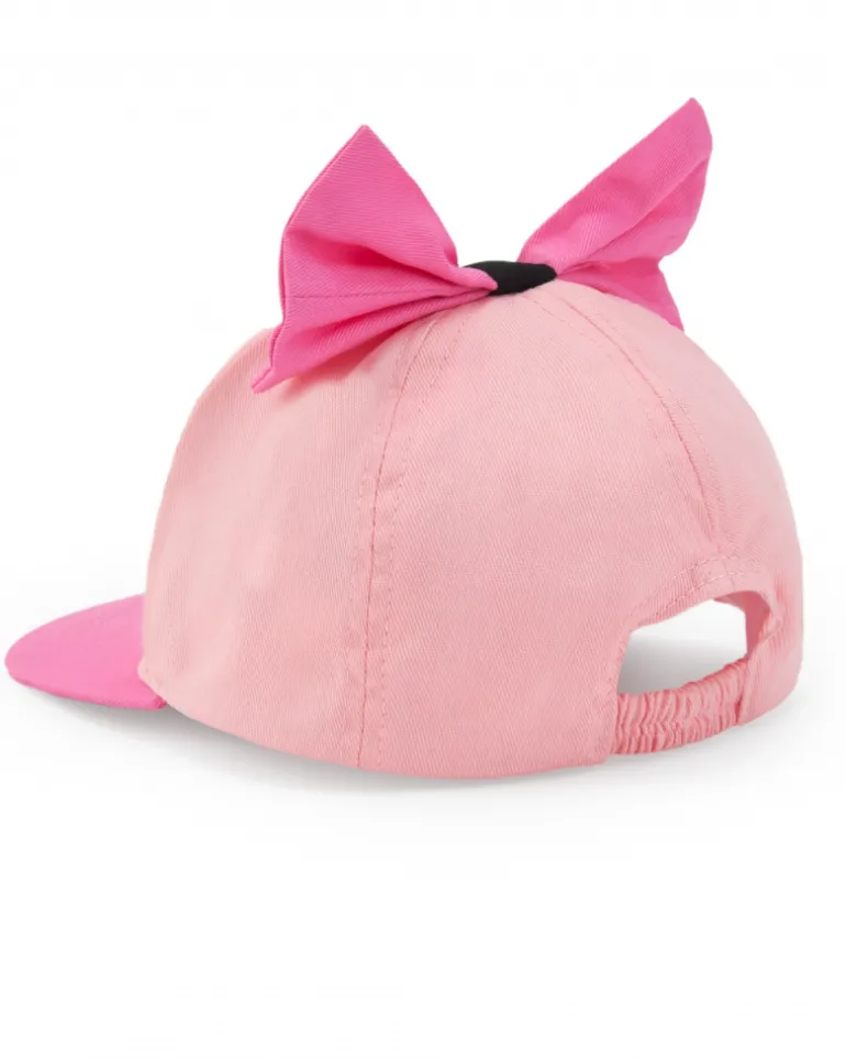 Casquette rose pour fille avec sequins et nœud