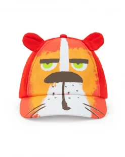 Casquette rouge pour garçon avec oreilles et design de lion