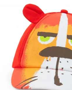 Casquette rouge pour garçon avec oreilles et design de lion