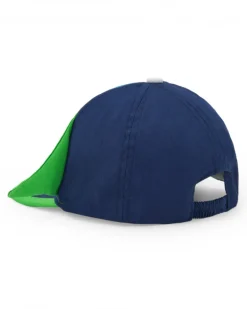 Casquette verte pour garçon avec visage souriant et oreilles