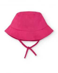 Chapeau fuchsia pour fille avec imprimé d’éphant