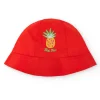 Chapeau réversible pour fille avec broderie d'ananas