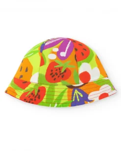 Chapeau réversible pour fille avec broderie d'ananas