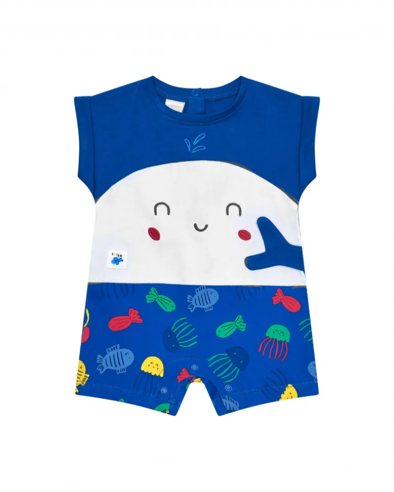 Combinaison en tricot pour garçon avec imprimé de baleine