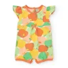 Combinaison en tricot pour fille avec imprimé de fruits et volants