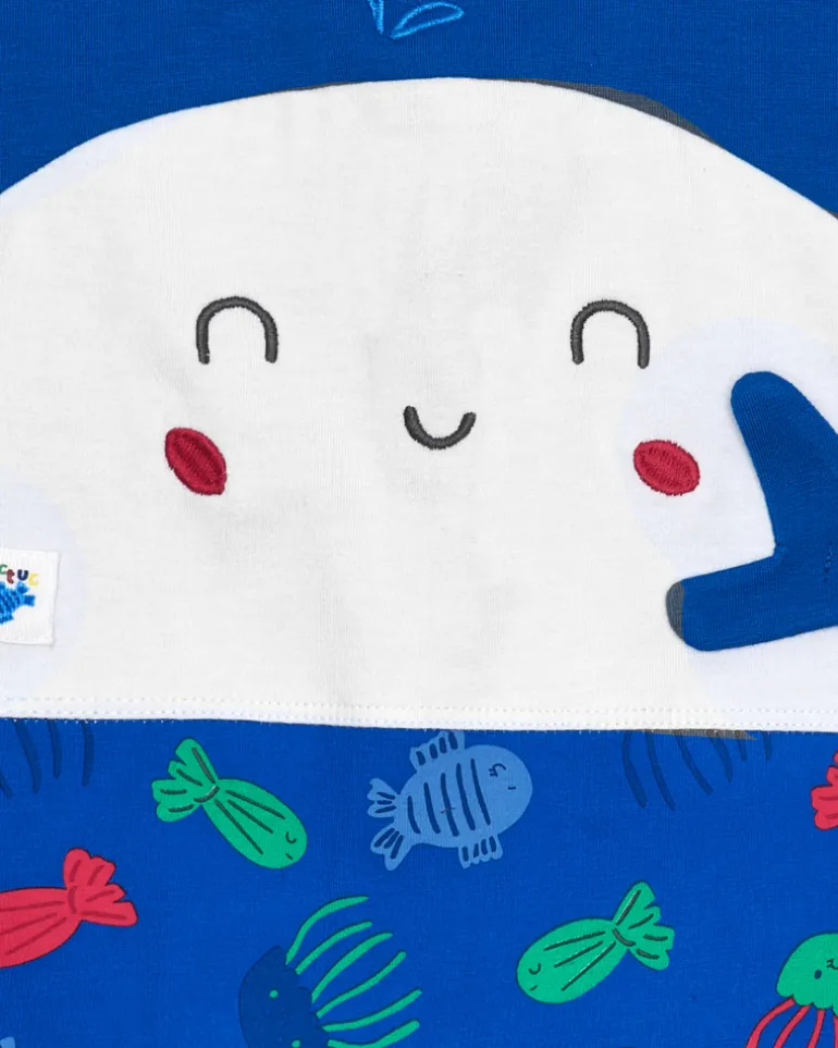 Combinaison en tricot pour garçon avec imprimé de baleine
