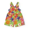 Combishort pour fille avec bretelles croisées et imprimé de fruits