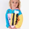 Coupe-vent multicolore avec un imprimé amusant et une capuche Happy Garden
