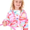 Coupe-vent multicolore pour fille avec capuche et fermeture éclair