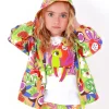 Coupe-vent pour fille avec imprimé de fruits et capuche