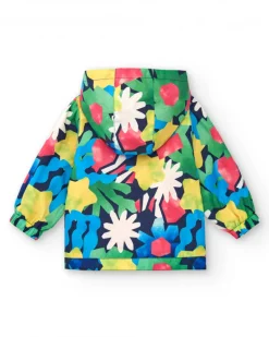 Coupe-vent pour fille avec imprimé abstrait et couleurs vibrantes