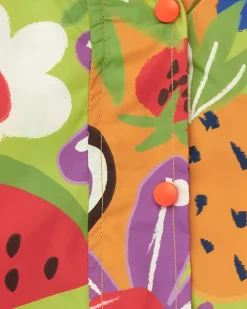 Coupe-vent pour fille avec imprimé de fruits et capuche