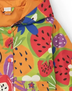 Coupe-vent pour fille avec imprimé de fruits et capuche
