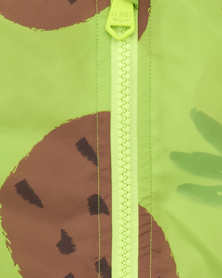 Coupe-vent vert pour garçon avec imprimé d'ananas