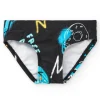 Culotte de bain noire pour garçon avec imprimé coloré