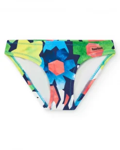 Culotte de bain verte, bleue et rouge pour fille