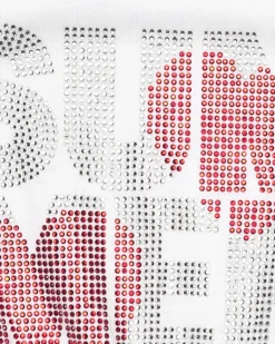 Débardeur pour fille en blanc avec imprimé brillant.