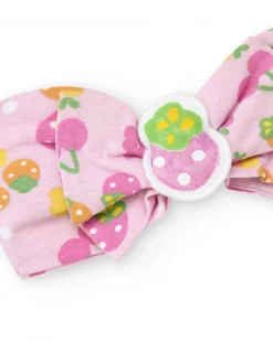 Diadème en tricot pour fille couleur lilas avec nœud