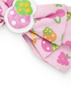 Diadème en tricot pour fille couleur lilas avec nœud