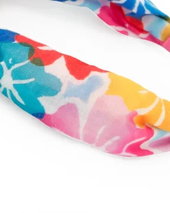 Diadème pour fille avec imprimé floral et nœud