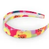 Diadème rigide pour fille avec imprimé floral multicolore