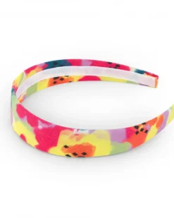 Diadème rigide pour fille avec imprimé floral multicolore