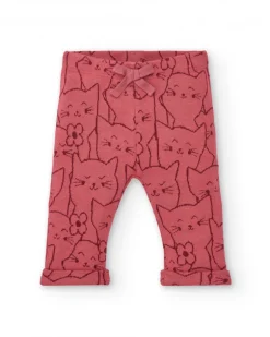 Ensemble fille crème et rose avec motif chaton collection Lovely Kittens