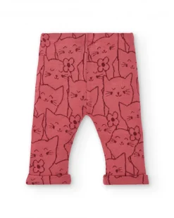 Ensemble fille crème et rose avec motif chaton collection Lovely Kittens