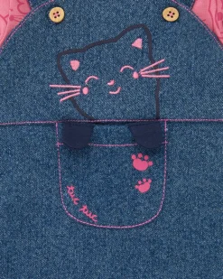 Ensemble fille en jean et rose imprimé chatons collection Lovely Kittens