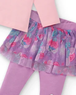 Ensemble fille rose avec jupe en tulle collection Glitter Tales