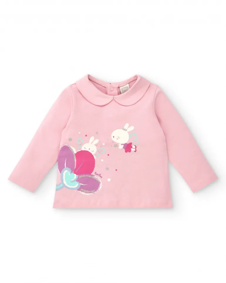 Ensemble fille rose avec jupe en tulle collection Glitter Tales