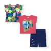 Ensemble pour fille avec deux t-shirts et legging cycliste